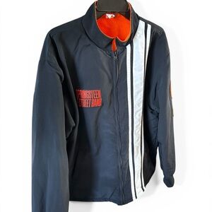 Springsteen Street Band Black & Orange Zip-Front Bomber Jacket XL